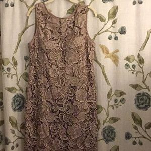 Adrianna Papell Lace Sheath Dress.